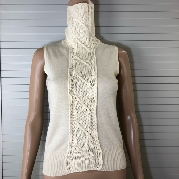 CIVIDINI merino mock neck sleeveless sweater - Picture 3 of 9